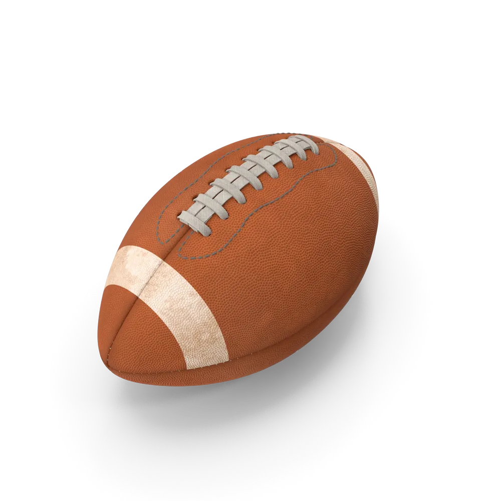 American football, official size, thrown twice
