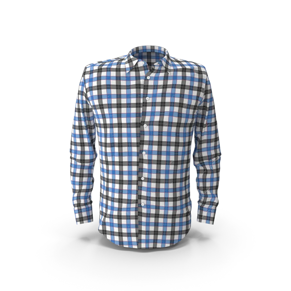 Thrift check shirt (Large), blue and black