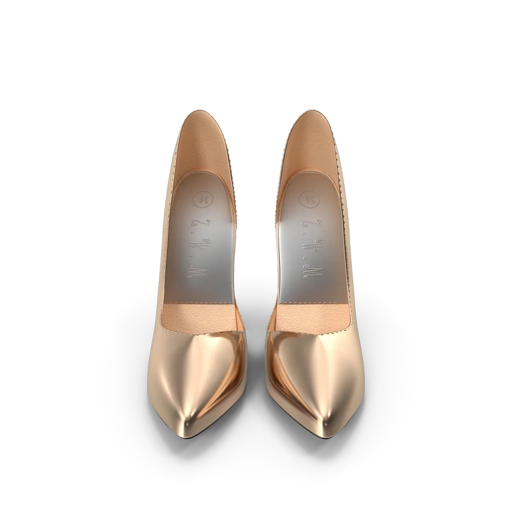 Gold shoes for ladies (EU 37), brand new, never worn
