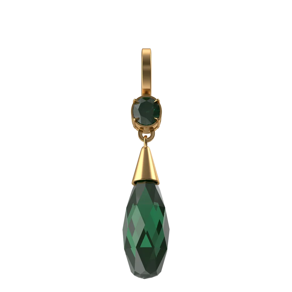 Green crystal earrings, new, good for owambe and dinner